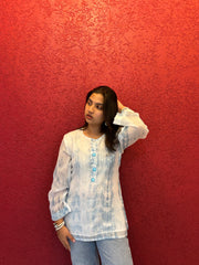 Dhoop Chaaon — White & Sky Blue