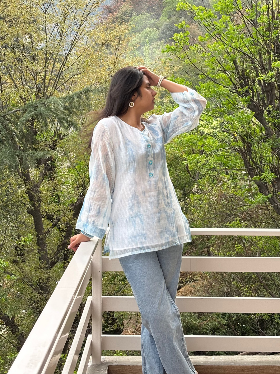 Dhoop Chaaon — White & Sky Blue